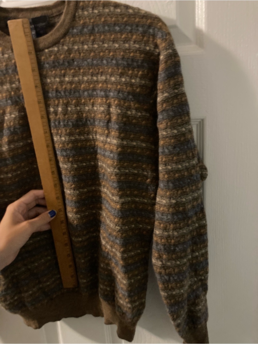 Patterned fine wool sweater - Picture 5 of 5